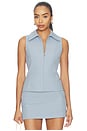 view 1 of 5 Kaia Vest in Light Blue Stripe
