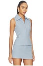 view 2 of 5 Kaia Vest in Light Blue Stripe
