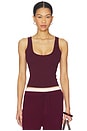 view 1 of 4 DÉBARDEUR DÉCOLLETÉ INEZ in Merlot