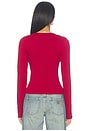 view 4 of 4 Reed Top in Cherry Red