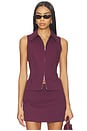 view 1 of 6 Kaia Vest in Merlot Stripe