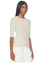 view 2 of 4 Lee Cropped Sleeve Top in Stone