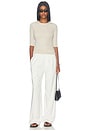 view 5 of 4 Lee Cropped Sleeve Top in Stone