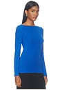 view 2 of 4 Lane Boatneck Top in Lapis