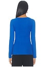 view 4 of 4 Lane Boatneck Top in Lapis