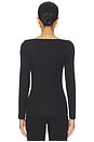 view 3 of 4 Lane Boatneck Top in Black