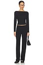 view 4 of 4 Lane Boatneck Top in Black
