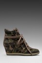 view 2 of 4 Bea Wedge Sneaker in Military/Topo in Military & Topo