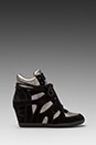 view 1 of 5 Bea Wedge Sneaker in Black/Piombo in Black & Piombo