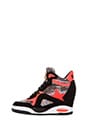 view 5 of 5 Bling Sneaker in Black & Fluo Peach