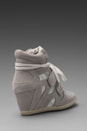 view 4 of 5 Bea Wedge Sneaker in White/Silver in White & Silver