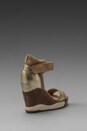view 4 of 5 Eloise Bis Wedge Sandal в цвете Platine/Chamois/Vison in Platine & Chamois & Vison