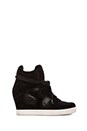 view 1 of 5 Cool Mesh Wedge Sneaker in Black/Black in Black & Black