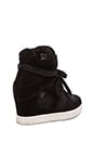 view 4 of 5 Cool Mesh Wedge Sneaker in Black/Black in Black & Black