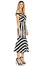 view 2 of 3 Me Before You Dress in Black & White Stripe in Black & Gardenia White Stripe