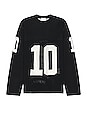view 2 of 3 Knit Mesh Long Sleeve Jersey in Black