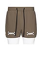 view 1 of 4 Tetra-lite 5 Liner Short in Deep Taupe/white