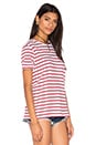 view 2 of 3 Red Stripe Tee in White & Red