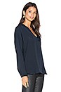 view 2 of 5 Laila Silk Top in Navy