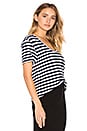 view 2 of 4 Abode Tour Stripe Tee in Navy & White