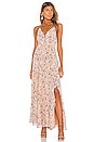 view 1 of 3 ROBE MAXI HOLLAND in Peach Grey Floral