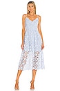 view 1 of 3 Lace A-Line Midi Dress in Periwinkle