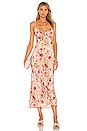 view 1 of 3 VESTIDO CORALIE in Rose Olive Tropical