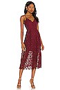 view 1 of 3 Lace A Line Midi Dress in Wine