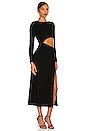 view 2 of 3 Cut Out Midi Dress in Black