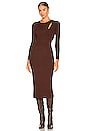 view 1 of 4 Alora Sweater Dress in Dark Brown