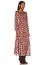 view 2 of 4 ROBE MAXI ARLETTE in Brown & Lavender Multi Floral