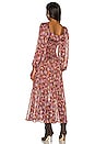 view 3 of 4 ROBE MAXI ARLETTE in Brown & Lavender Multi Floral