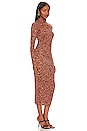 view 2 of 3 Leighton Midi Dress in Eggplant & Nude Combo