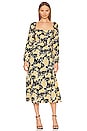 view 1 of 3 Hayden Dress in Black & Yellow Floral