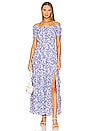 view 1 of 3 Viona Dress in Blue & White Multi