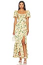 view 1 of 3 Dayanara Dress in Green & Yellow Floral