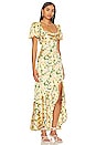 view 2 of 3 Dayanara Dress in Green & Yellow Floral