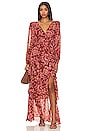 view 1 of 3 ROBE MAXI ANORA in Rust Floral