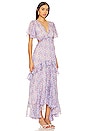 view 2 of 3 Cherli Dress in Purple Blue Floral
