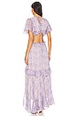 view 3 of 3 Cherli Dress in Purple Blue Floral