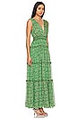 view 2 of 3 Edessa Dress in Green Pink Floral