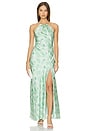 view 1 of 3 Elynor Dress in Green Abstract