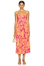 view 1 of 3 Blythe Dress in Fuchsia Orange Print