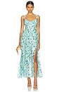 view 1 of 3 Kelby Dress in Green Blue Floral