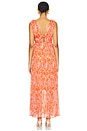 view 3 of 3 Pescadero Dress in Red Orange Abstract