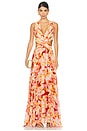 view 2 of 4 MAXIVESTIDO NOYA in Rust Yellow Floral