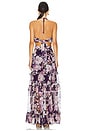 view 3 of 3 MAXIVESTIDO KITSUNE in Purple Floral