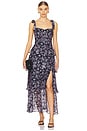 view 1 of 3 VESTIDO MELLORIE in Navy & Grey Floral