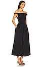 view 2 of 3 Off Shoulder Poplin Dress in Black
