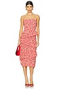 view 1 of 5 Asym Tiered Ruffle Dress in Cherry Print